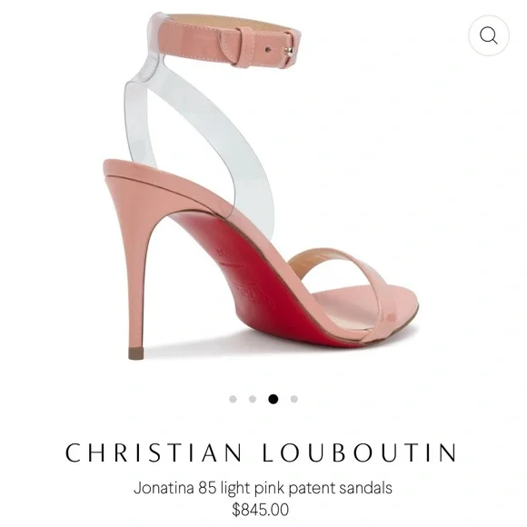 Christian Louboutin Light Pink Jonatina 85 Stiletto Heels w Red